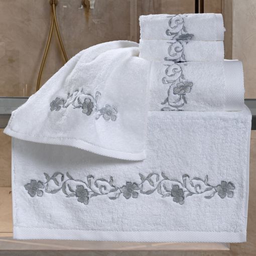Annabella Embroidery Terry Towel by Dea Linens