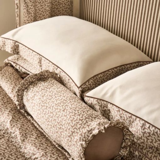 Fern Silk Bolster Cushion by Gingerlily