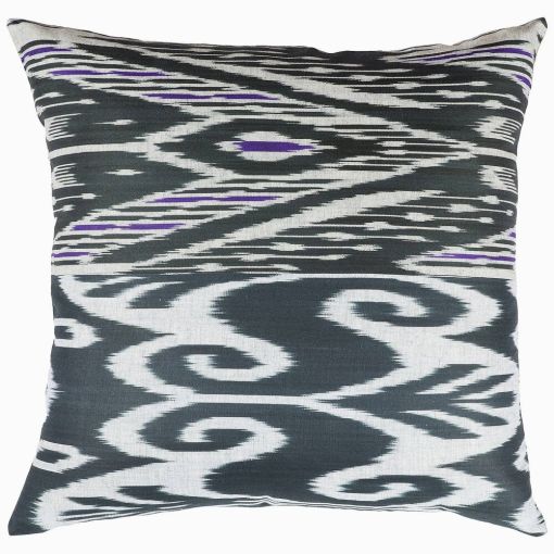 Black/Purple Ikat Pillow by John Robshaw