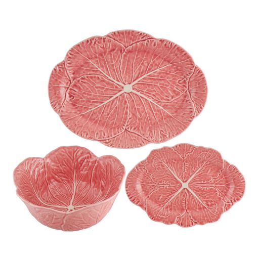 Cabbage 3 Serving Piece Set by Bordallo Pinheiro