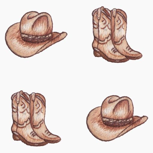 Cowboy Mix Cocktail Napkins by Henry Handwork
