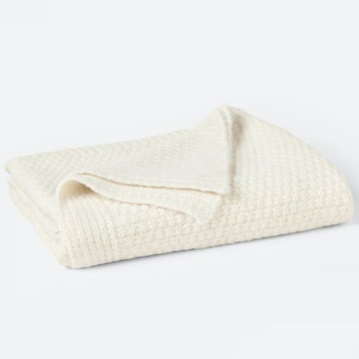 Cordillera Alpaca Cotton Knit Throw by Coyuchi