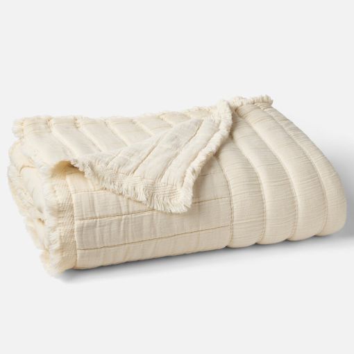Dreamweight Organic Matelasse Throw by Coyuchi