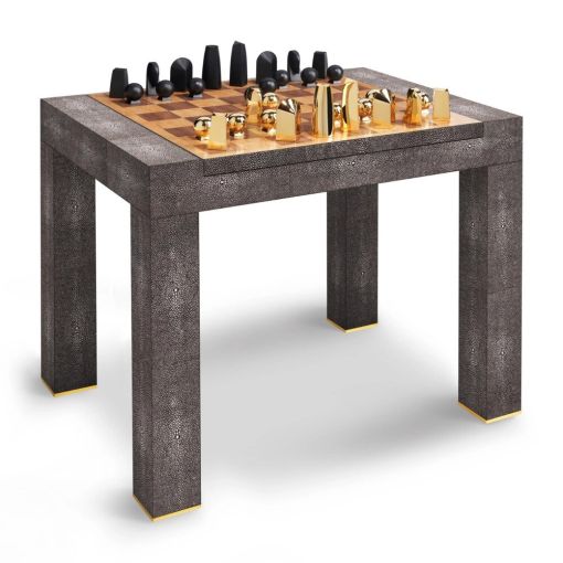 Shagreen Chess Side Table by Aerin
