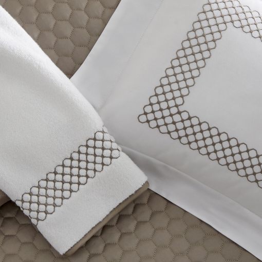 Margaux Embroidery Bath Towel by Home Treasures