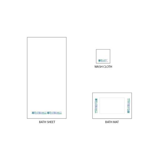 Graffiti Embroidery Terry by Dea Linens Bath Mat - Bounded