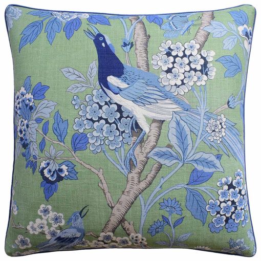 Hydrangea Bird by Ryan Studio Decorative Pillow
