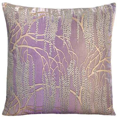 Metallic Willow Velvet By Kevin O'Brien Studio Throw Pillow