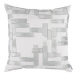 Square Pillow - White/Aquamarine