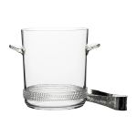 Ice Bucket with Tongs Glass