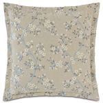 Euro Sham - Embroidered Floral/Linen