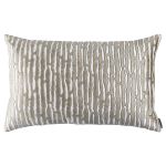 Large Rectangle Pillow - Ivory Velvet/Buff Velvet Applique
