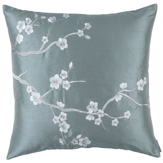 Blue Venetian Silk/Silver Embroidery