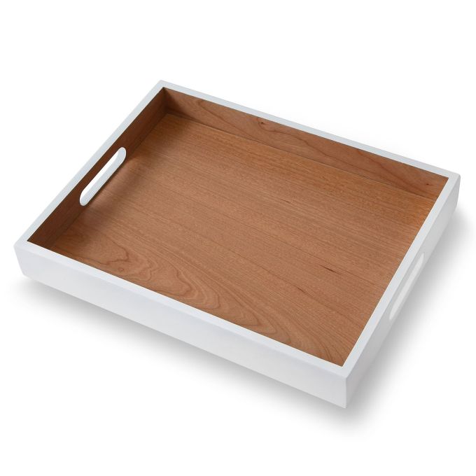 Rectangular Nesting Tray - White/Wood