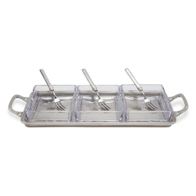 Tray with 3 Forks - Pewter