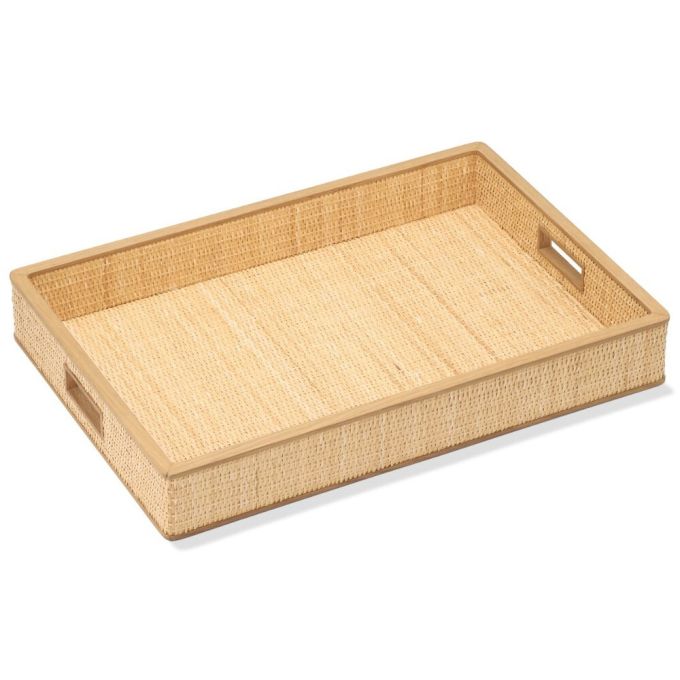 Wood Rim Tray - Cane