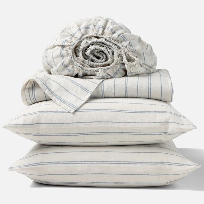 Fog Chambray Indigo Stripe