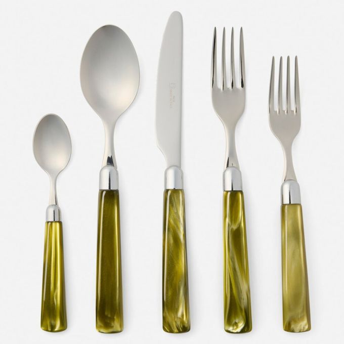 Olive Green/Polished Silver