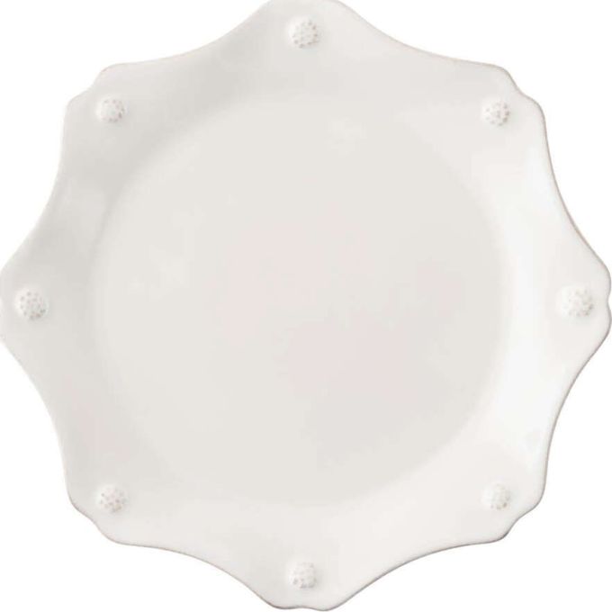 Scallop Dessert/Salad Plate - Whitewash