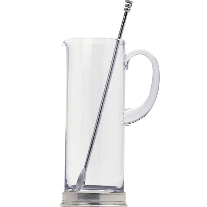 Pitcher with Cocktail Stirrer Set - Pewter