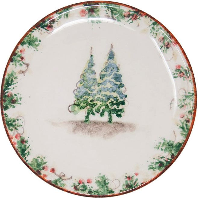 Arte Italica Natale Bread/Canape Plates