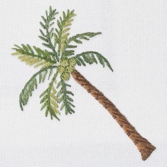 Henry Handwork Palm Tree Cocktail Napkins - Thumbnail 4