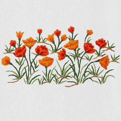 Henry Handwork Poppies Tissue Box Cover