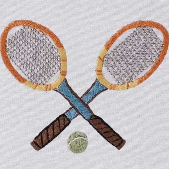 Henry Handwork Tennis Racquets Tissue Box Cover - Thumbnail 4