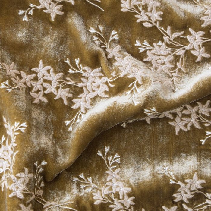 Velvet Embroidered Throw Blanket Lynette By Bella Notte Throw